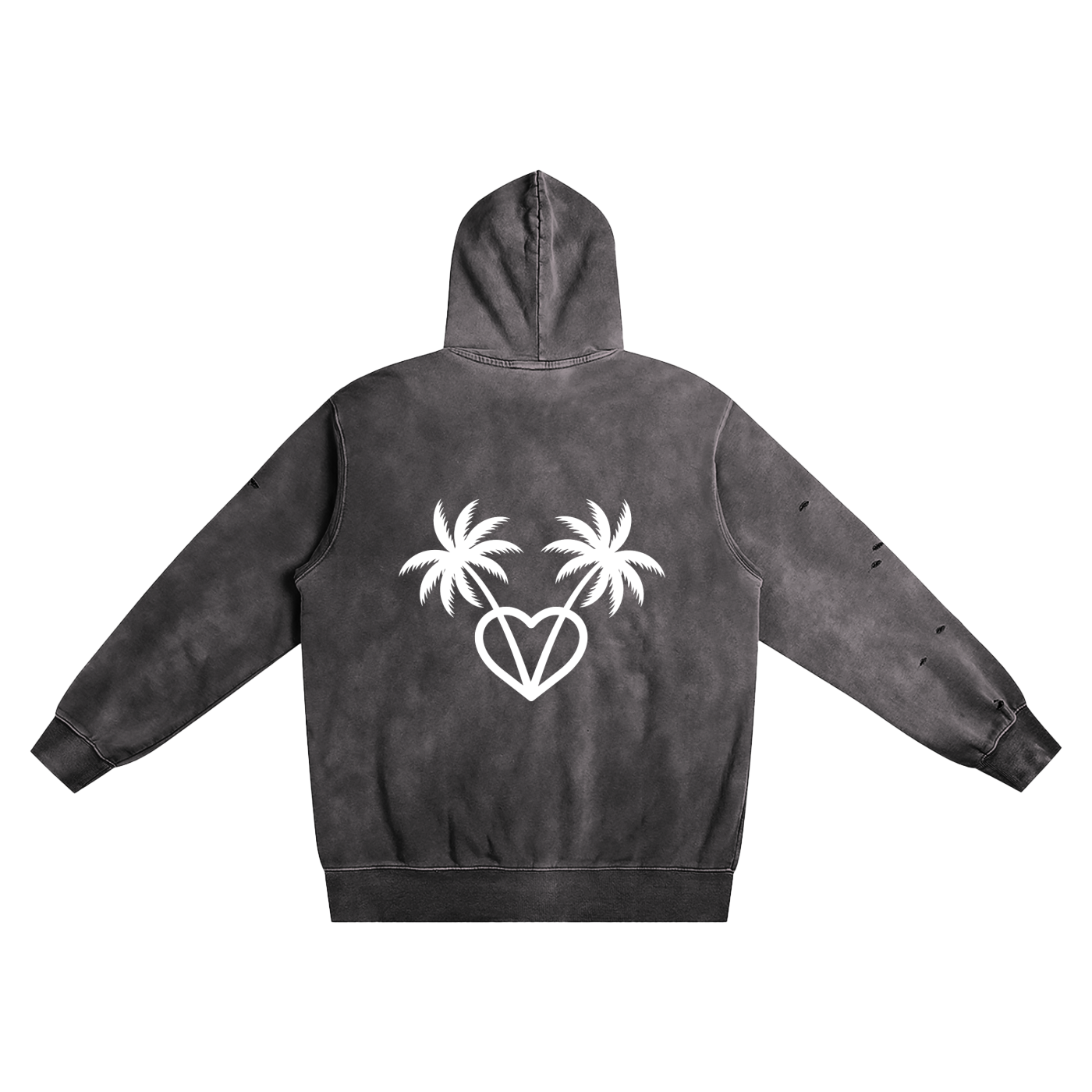 Heavyweight Pure Cotton Hand-Frayed Monkey Washed Hoodie